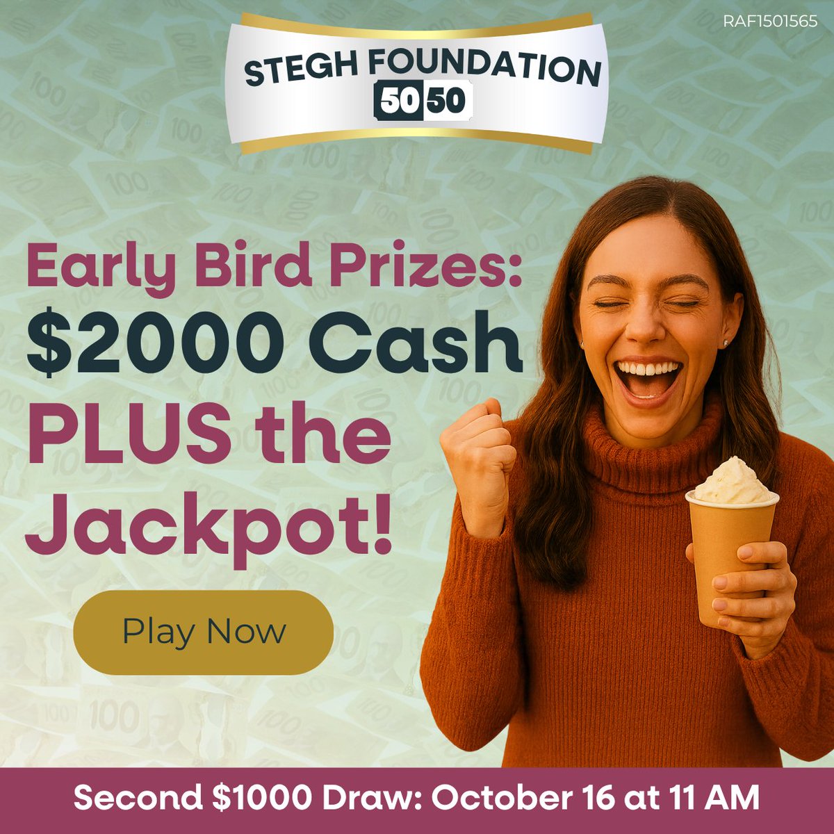 🎟️ Get 50 EXTRA tickets FREE with your $50 purchase this month!

💰 2 more $1,000 Early Birds ahead: Oct 16 &amp; Oct 23

Every ticket also enters you in the growing Jackpot!
The sooner you play, the more chances you have to win 💙

ow.ly/nYSP50X9Lpn