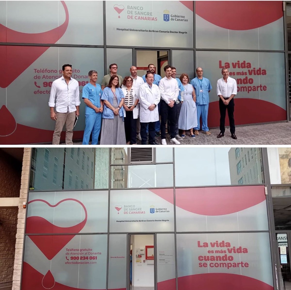 Seguimos trabajando para que nuestros donantes de sangre sigan siendo tan solidarios 🙏

En el Hospital Universitario de Gran Canaria Dr. Negrin hemos mejorado nuestras instalaciones para hacer más confortable y accesible (incluyendo plazas de parking en el pasillo principal del