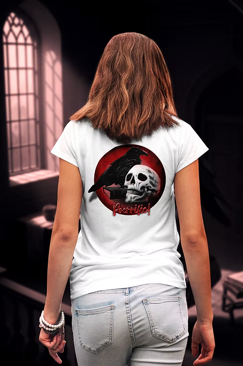 JAC3dxcom's tweet image. Beautifully bleak. Elegantly eerie.
The Poeriffic Tee — where poetry meets darkness. jac3d.com/product-page/p…
#Jac3dDesigns #MacabreArt