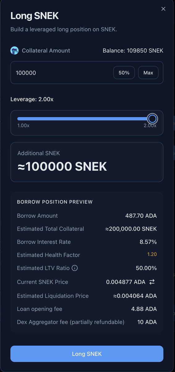 $phillerino🐍 (@phillerino) on Twitter photo You can now 2x Long $SNEK 🐍 at 8.57% APR on <a href="/surfcardano/">Surf</a> Leverage😎 You can now 2x Long $SNEK 🐍 at 8.57% APR on <a href="/surfcardano/">Surf</a> Leverage😎
