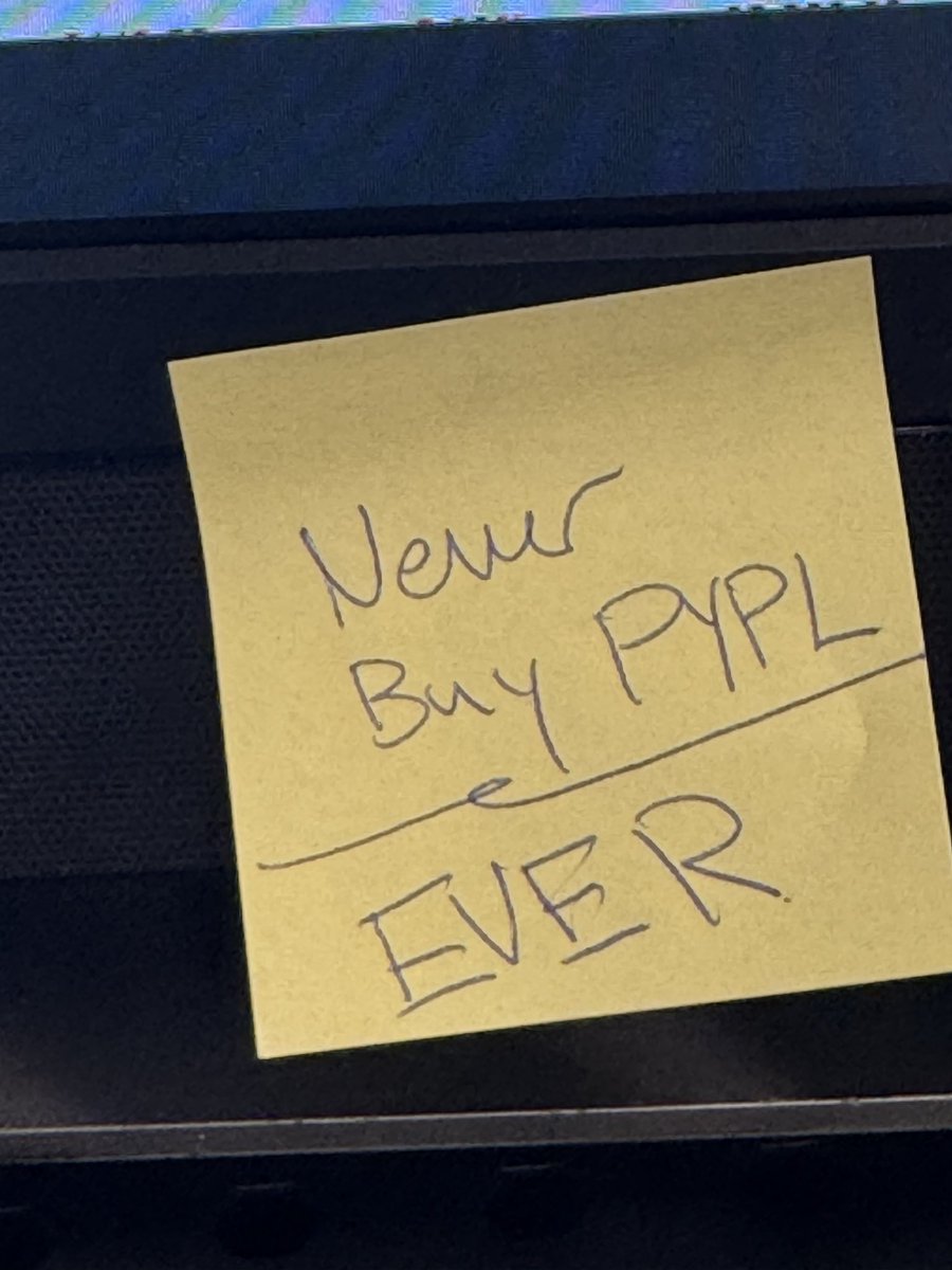 just a friendly reminder, sorry $PYPL bulls