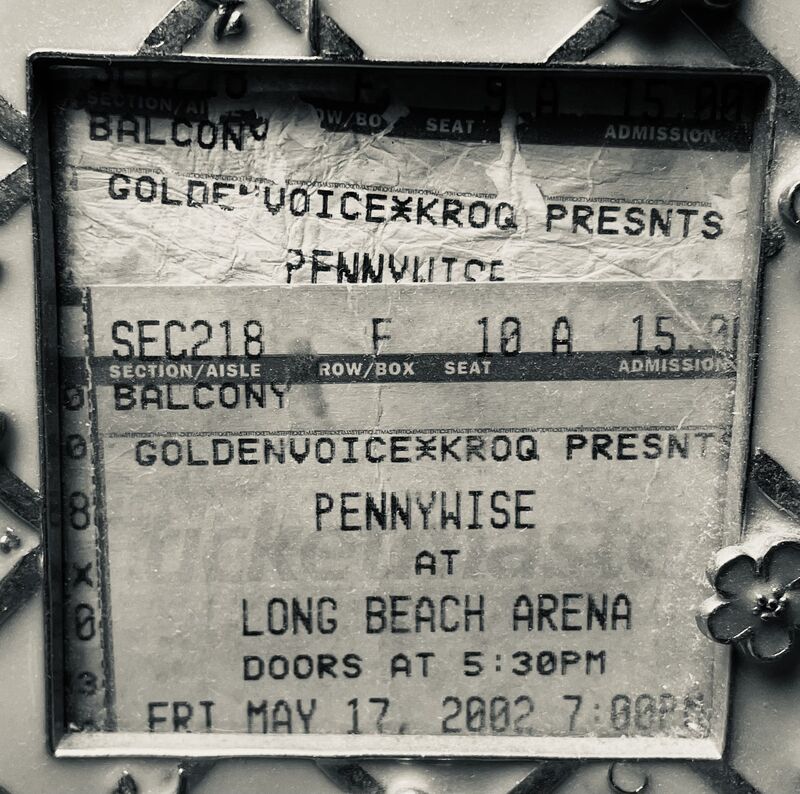 AHRealtime's tweet photo. Many  couples frame their wedding invites/pictures and place them around the  house. I framed our first punk show concert we went to together. 

Punk  Rock Love. Nothing says commitment like getting shoved in the pit  together and that love can bloom in the middle of chaos. ❤️ https://t.co/KTDoYHh8en