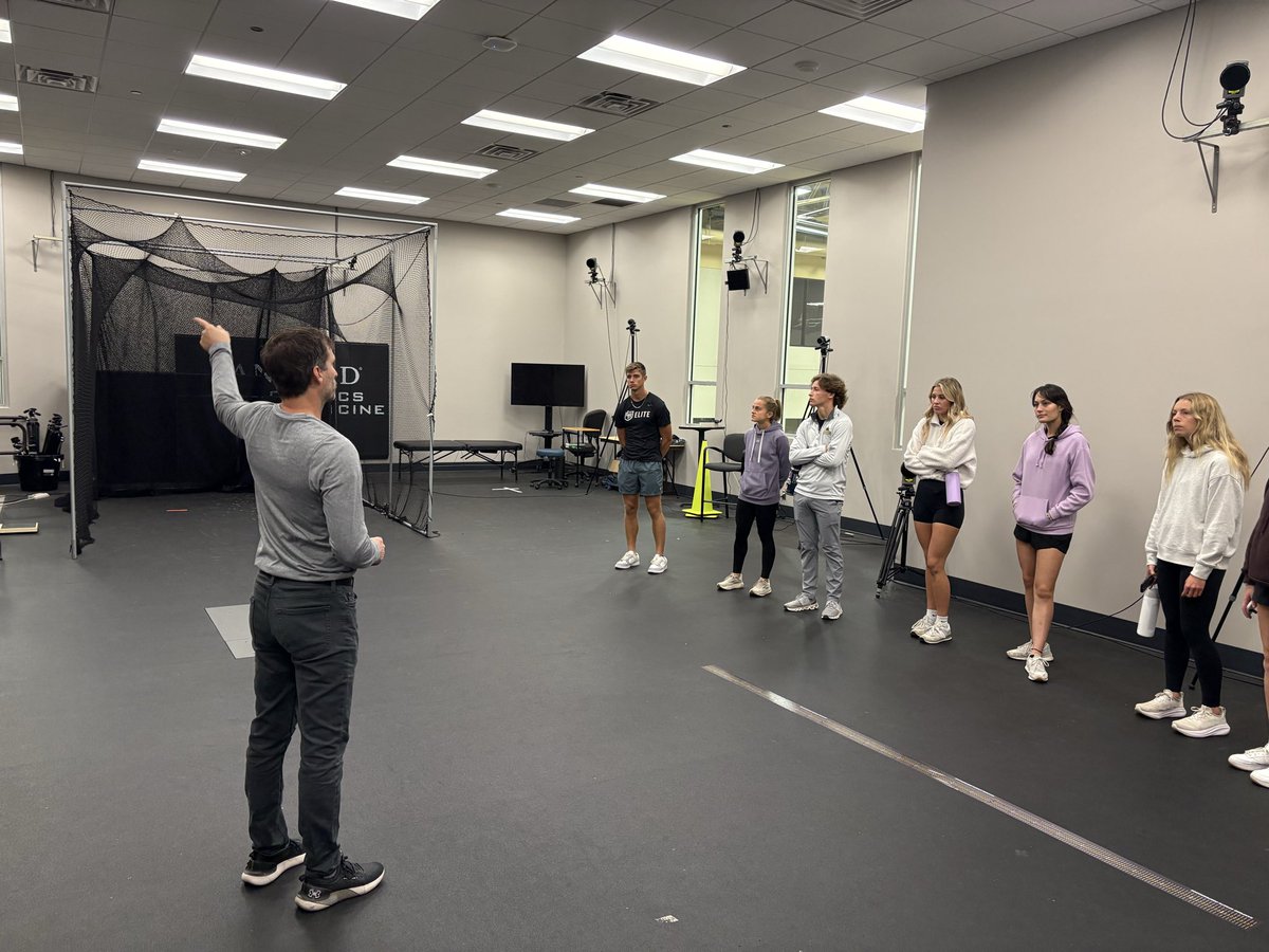 It’s always a pleasure to bring students to tour <a href="/sanford_perform/">Sanford Sports Performance</a>! Thank you to <a href="/JasonCDorman/">Jason C. Dorman</a> for showing us around, providing a glimpse of the kinesiology field performed at a high level, and answering questions about career paths in sport science.