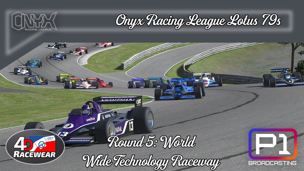 Onyx Open Wheel Lotus79 Series🏆
🏁2025 Inagural Season Round 5

Join us Tonight From Gateway Raceway (WWTR)
🕒Action start it 9:05pmET
🎙️Booth Gary Godsoe and Luis GonzalezLGN
📺youtube.com/watch?v=PRKaU-…

<a href="/iRacing/">iRacing</a>