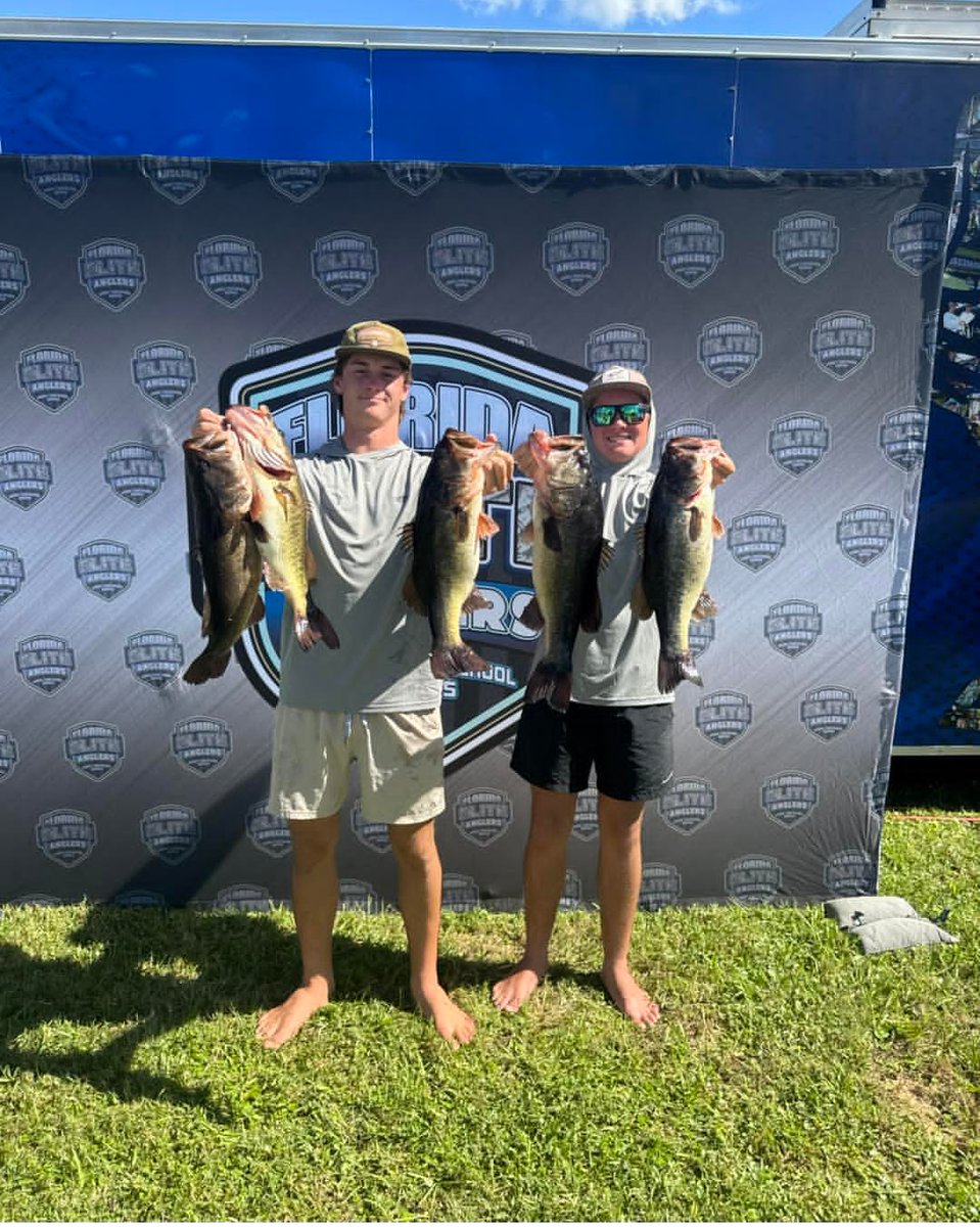 Congrats to the following anglers on a great weekend of fishing! 

Day 1
Brody Beam &amp; Connor Crawford - 3rd place 

Day 2
Bo Pearson &amp; Jackson Crawford -1st place (pic attached)
Brody Beam &amp; Connor Crawford - 2nd place

Plus Jackson Crawford got the Big Bass for the tournament!