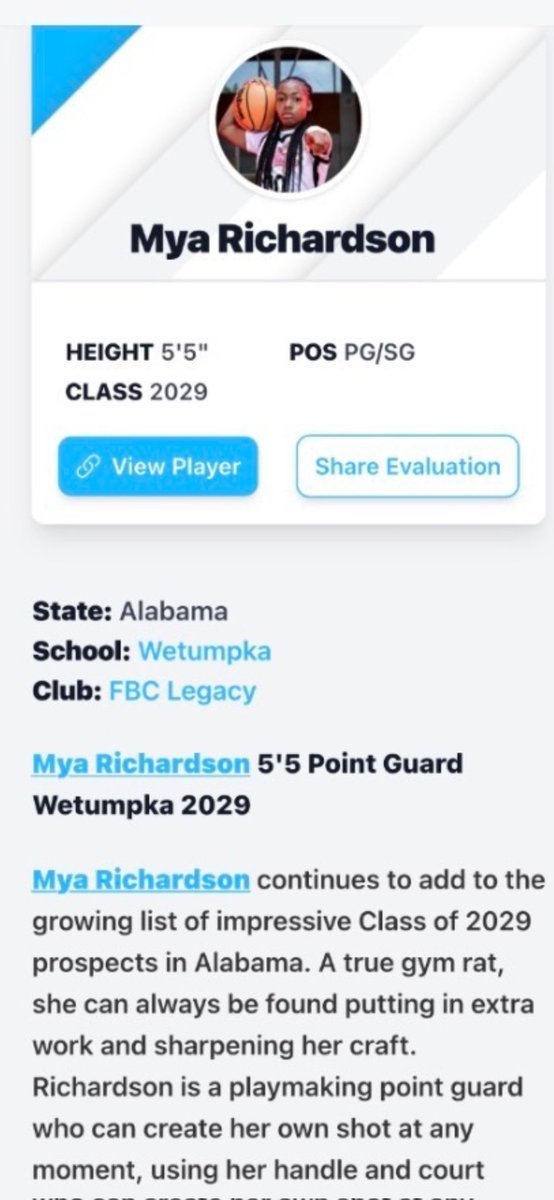 Mrichardson2029's tweet image. I just got my first article from @PrepGirlsHoops. I'm so excited! Thank you so much, @ArtaviusBogan, for the write-up! I want to thank @CenterCball for always making sure I'm in the right places and for believing in me. I will continue to work hard! @CoachJ_Whitt @pghalabama