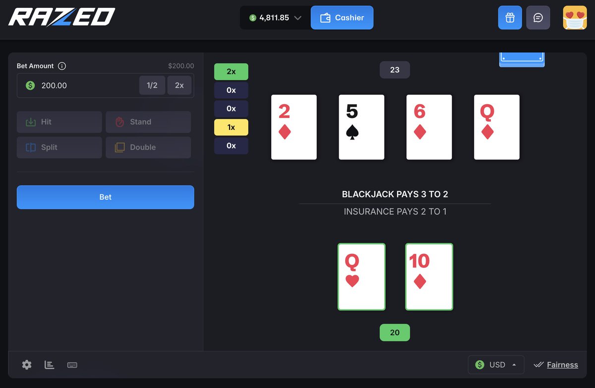 building up my cards to a massive W