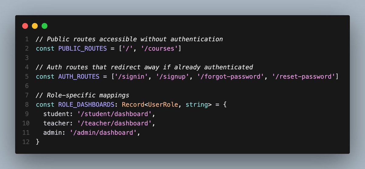 jephtah_dev's tweet image. Day 25
Finished setting up authentication and added middleware.ts to protect routes based on user access.
#100DaysOfCode #Nextjs #WebDev #LMS #BuildingInPublic