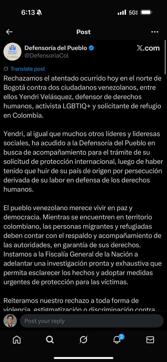 Wilmer Gonzalez Colina tweet media