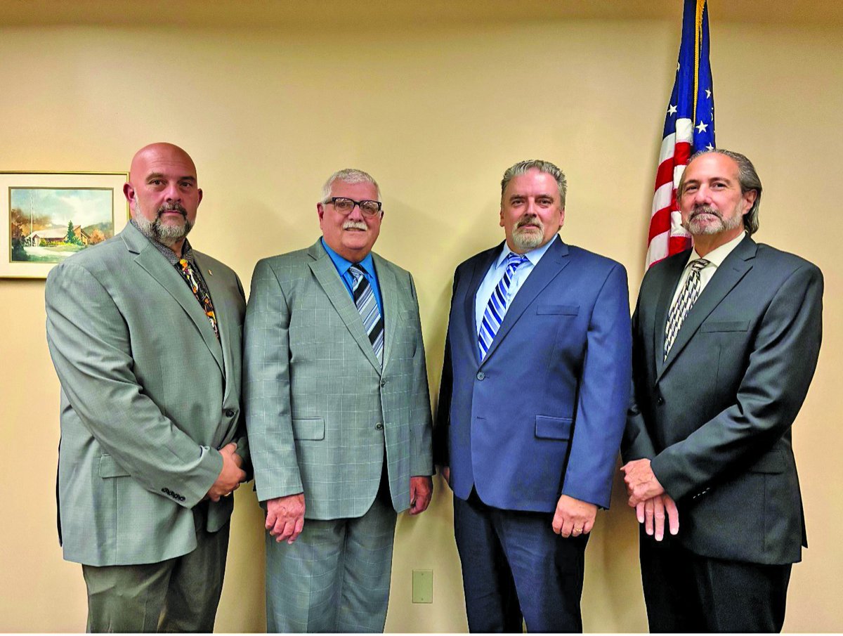 PLEASE WELCOME OUR NEW TOWNSHIP MANAGER - Jeffrey Ziegler was welcomed as the Township Manager by the Board of Supervisors at their meeting of Sept. 8, 2025. Shown from left to right are Gary J. Gordon, Supervisor; John Curtaccio, Chairman; Jeffrey Ziegler, Township Manager; and