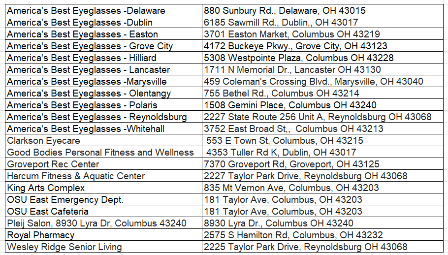 Together, We’re Bringing Clearer Vision to the World!
DOS is proud to partner with Lions Club International to collect gently used eyeglasses for individuals in low- and middle-income communities.

You can drop off your used eyeglasses at any of the locations below til 11/10
