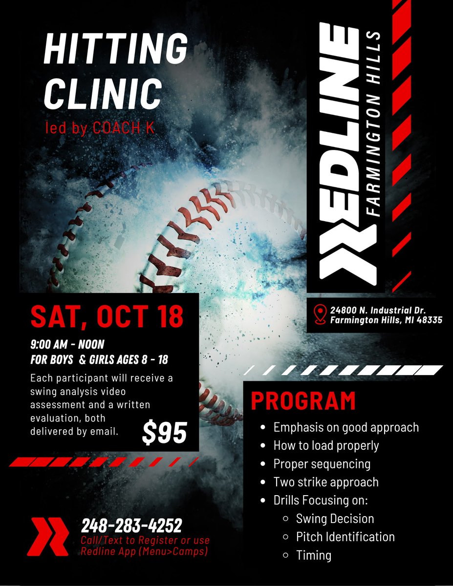 This program is a partnership with Redline Athletics, incorporating Baseball Training with Sports Performance Training.  The complete development of the Athletes.
