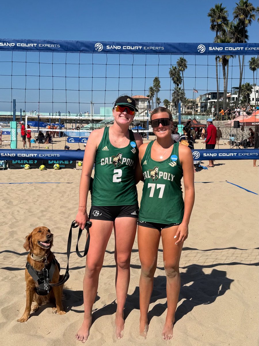 calpolybeach's tweet image. 𝑾𝒊𝒏𝒏𝒆𝒓𝒔

Couldn&apos;t be more excited for Ella Connor and Erin Inskeep on winning the 🏆 at this past weekend&apos;s West Coast Championships in Manhattan Beach!

Ella and Erin beat pairs from some of the top schools in the country! 👏

#RideHigh