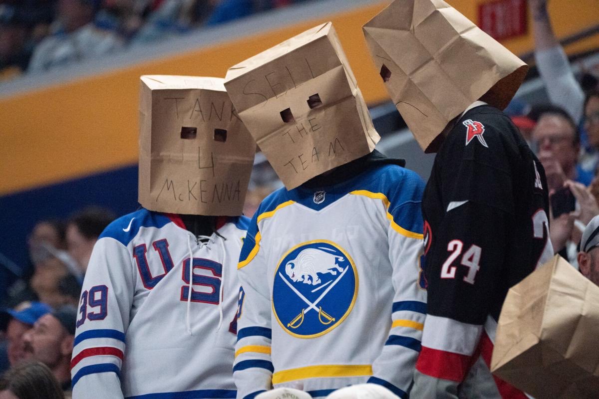 Our photographer captured the mood of the Sabrehood today … #Sabres