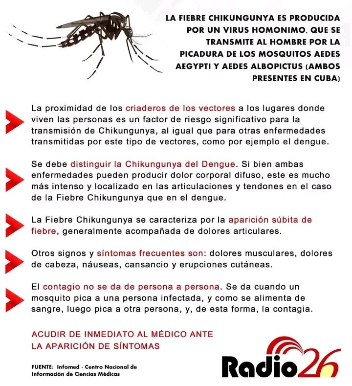 La prevención y el control del dengue debe ser intersectorial e involucrar a la familia y la comunidad.
Entre todos podemos lograrlo.
#CubaPorLaVida
