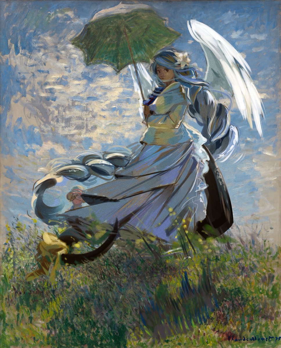 Woman with a Parasol (paint over)