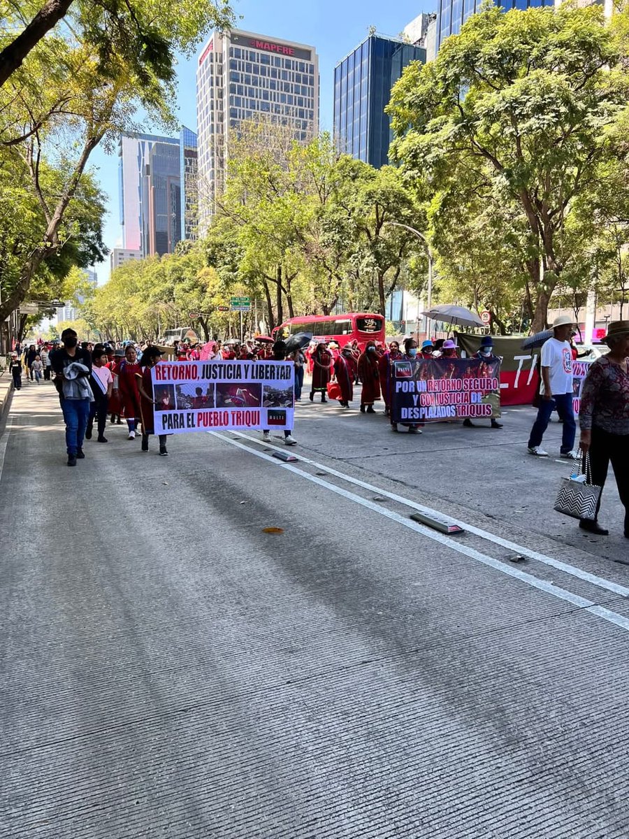 🟥🪧 #Enterate 

El MULTI marcha en Ciudad de #México en el Día de la Resistencia Indígena para denunciar violencia contra el pueblo triqui

En el marco del Día de la Resistencia Indígena, integrantes del Movimiento de Unificación y Lucha Triqui Independiente (#MULTI) realizaron