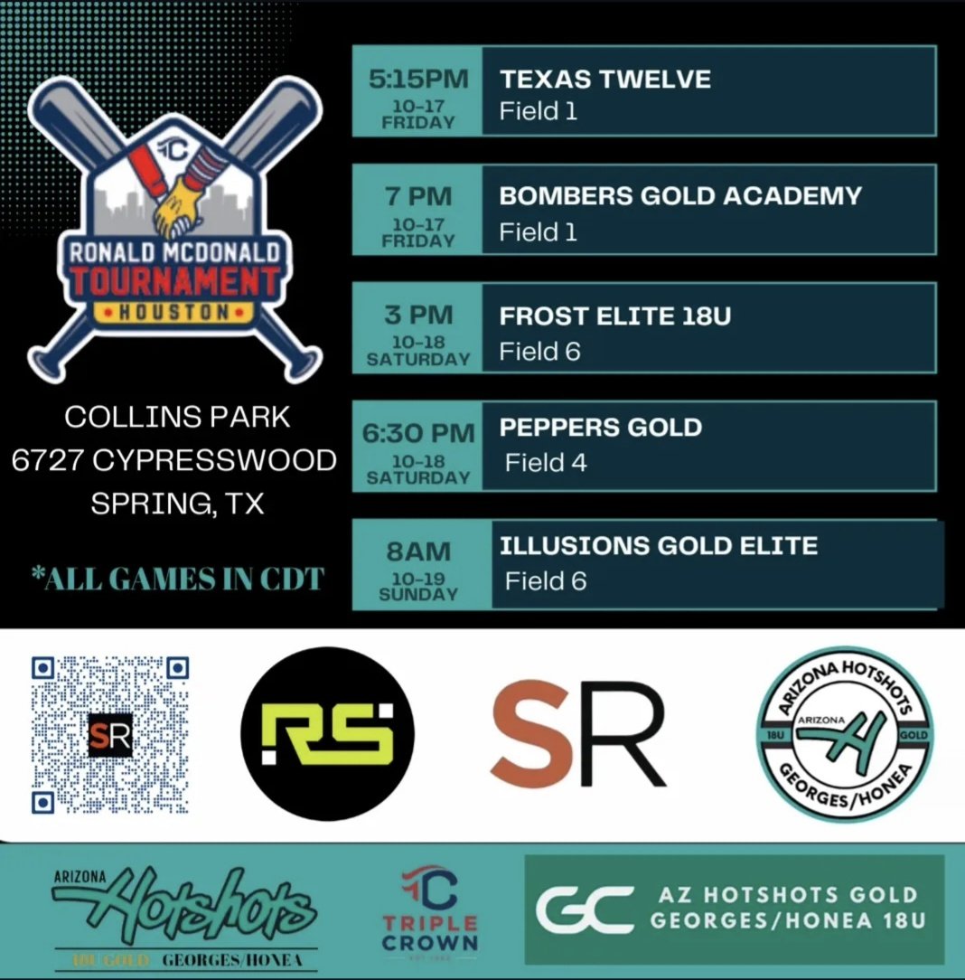 _bregonzalez's tweet photo. I am excited to head out to Houston with my new team and battle against great competition! We are competing in the Ronald McDonald tournament starting on Friday. Let's go Hotshots!! 👊👊

#2027prospect #AzHotshots https://t.co/erGFzt4isL