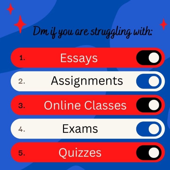 Pro_Assignment_'s tweet image. Essay writing help!
DM
Essay due
Undergraduate and masters
Homework
AU/US/UK assignment help
Evaluation Essay help
Statistics
Calculus
Math
Psychology
History paper
Law
Philosophy
Research paper
Analytical paper
Discussion post
WhatsApp-
Dm