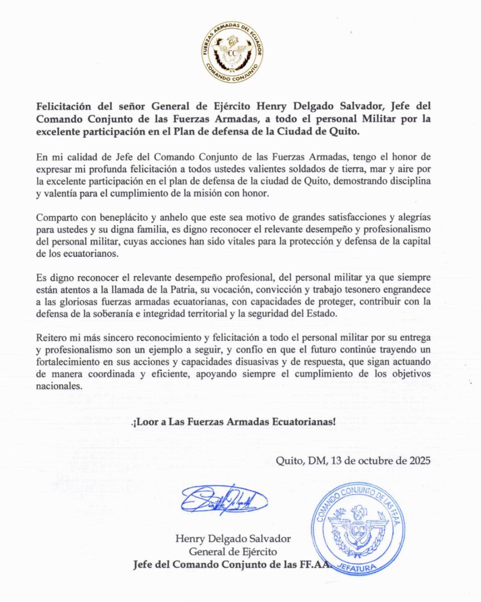 Fuerzas Armadas del Ecuador tweet media