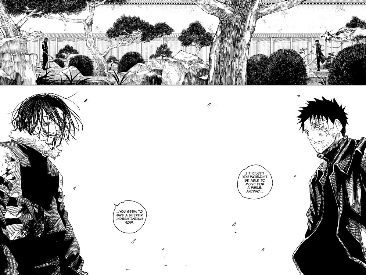 Such a cool page. Hokazono’s art style is lovely 🥲 #kagurabachi #graybachi