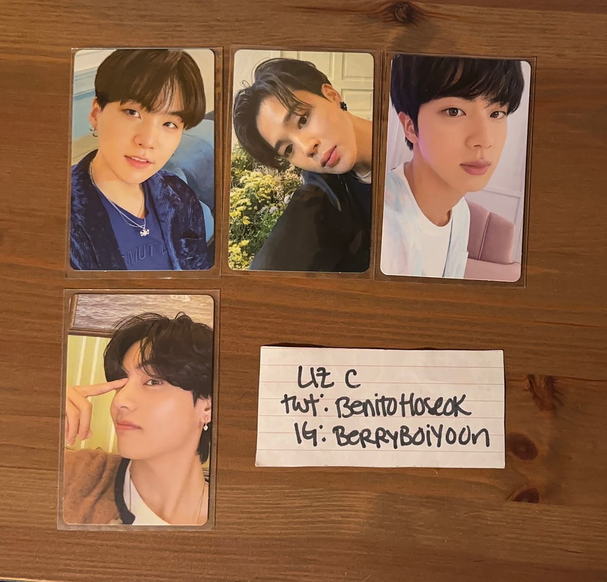 benitohoseok's tweet image. hii i’m selling bts photocards to help pay off my leftover vet bills 

album pcs $8.50
deco kit $16

includes stamped shipping

#btswts #wtsbts