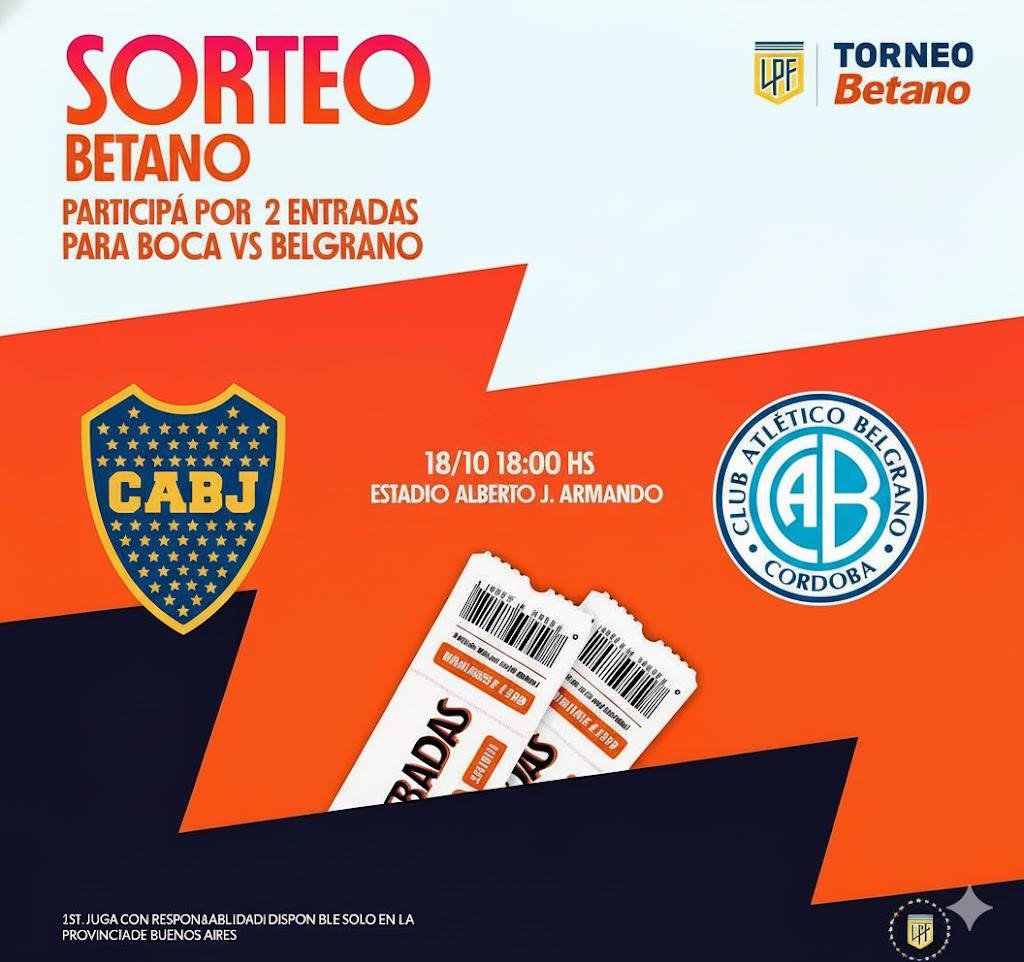 Sorteo para los amigos bosteros🎟️🎟️
Para participar deben tener una cuentra registrada de Betano, y darle RT a esta publicacion🔁.
El ganador lo tengo para antes del miercoles, y las entradas se buscan el viernes por CABA!