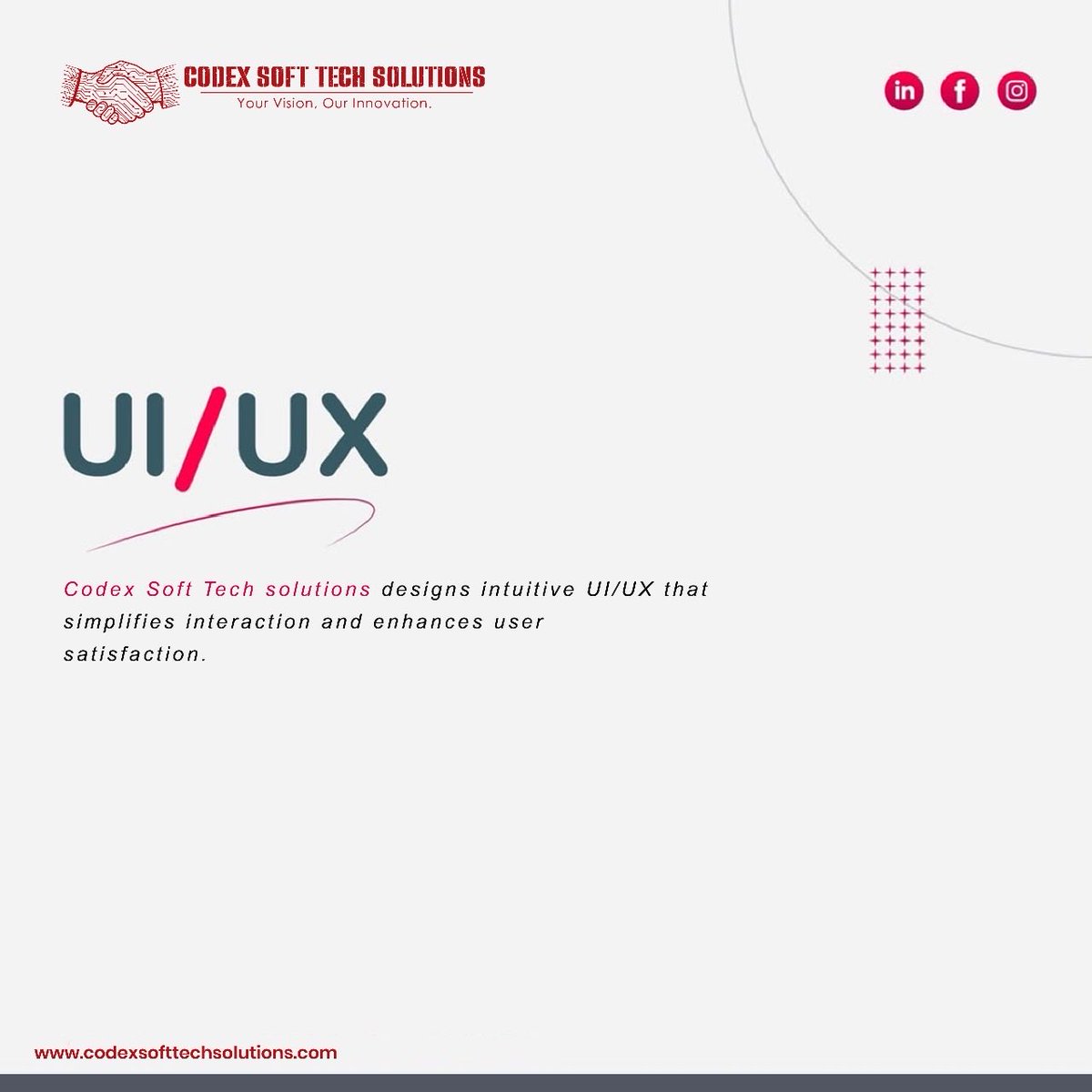 codexsofttechs_'s tweet image. Crafting intuitive UI/UX that enhances user experience and brings ideas to life.
Codex Soft Tech Solutions Your Vision, Our Innovation. 🚀

🌐 codexsofttechsolutions.com

#CodexSoftTechSolutions #WebDevelopment #AppDevelopment #UIUXDesign #TechInnovation