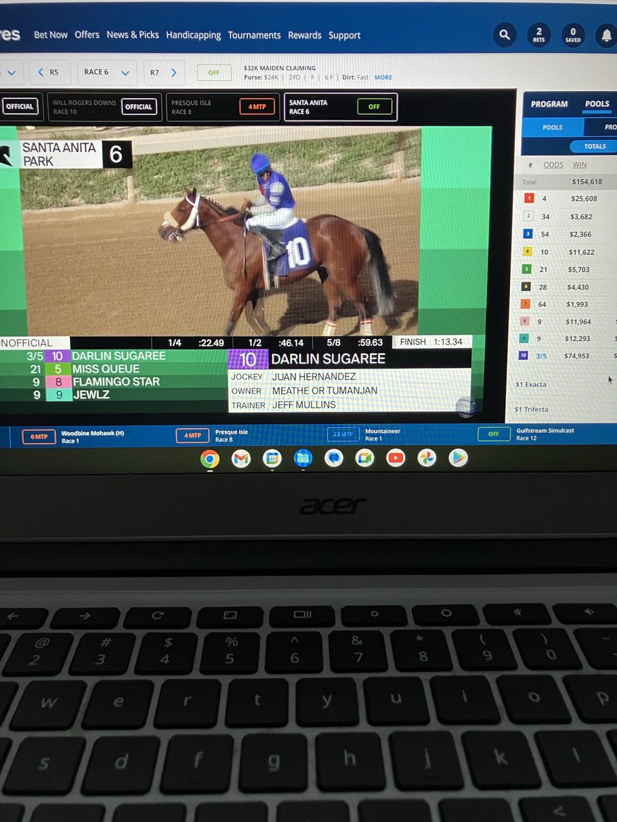 Somebody bet 50K early on the 10 , opened 1/9