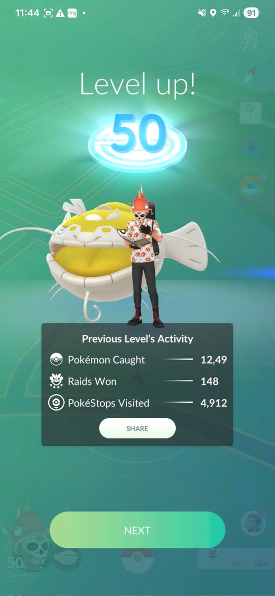 Finally made it to level 50 on Pokemon Go right before the big level changes too! #PokemonGO #pokemon #shinycheck