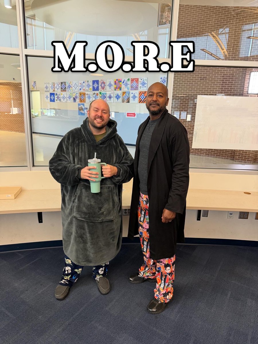 Men Monday: This week, we challenged the men to challenge themselves by participating in Spirit Day—Pajama Day…The goal is the same: be visible, be intentional, and keep setting the standard…#AllIn…M.O.R.E…#MenOfRagsdaleExcel <a href="/GCSchoolsNC/">Guilford Co. Schools</a> <a href="/GregNewlin2/">Greg Newlin</a>