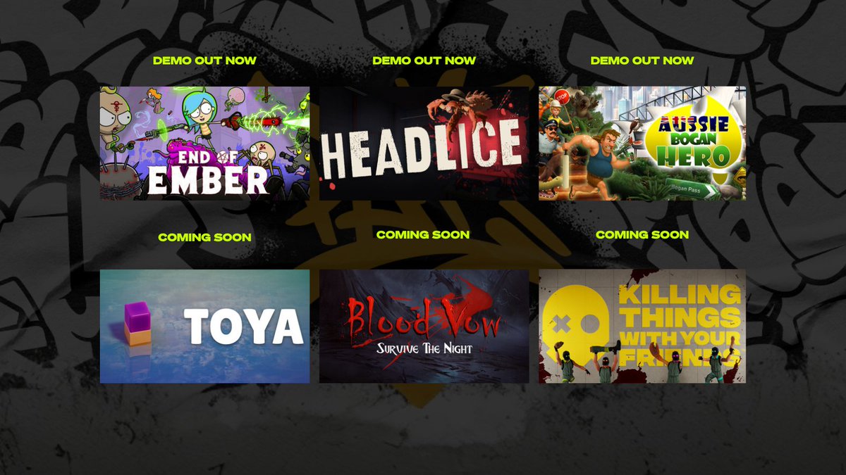 get_glizzy's tweet photo. PAX may be over for another year, but here are six games we checked out over the weekend that we highly recommend adding to your watchlist - or better yet, try their demos! @PAXAus #paxaus2025

@end_of_ember 
@HeadliceGame 
@SnagSwagStudios 
@The_RnD_Dep 
@Blood_Vow 
@ktwyfgame https://t.co/Xc2ub6i4IL