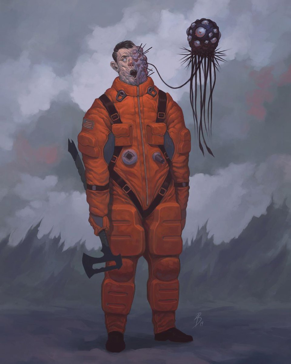 HPL_JDeLaughter's tweet image. 💀Contamination protocols, what Contamination protocols?🎨'Lost Astronaut' by Alex Bosoy (@a_bosoy)💀#Lovecraftian #Cthulhu #Dagon #Azathoth #Yogsothoth #Nyarlathotep #Gothic #Monster #Mythos #Apocalypse #HorrorArt #Horror #Scifi