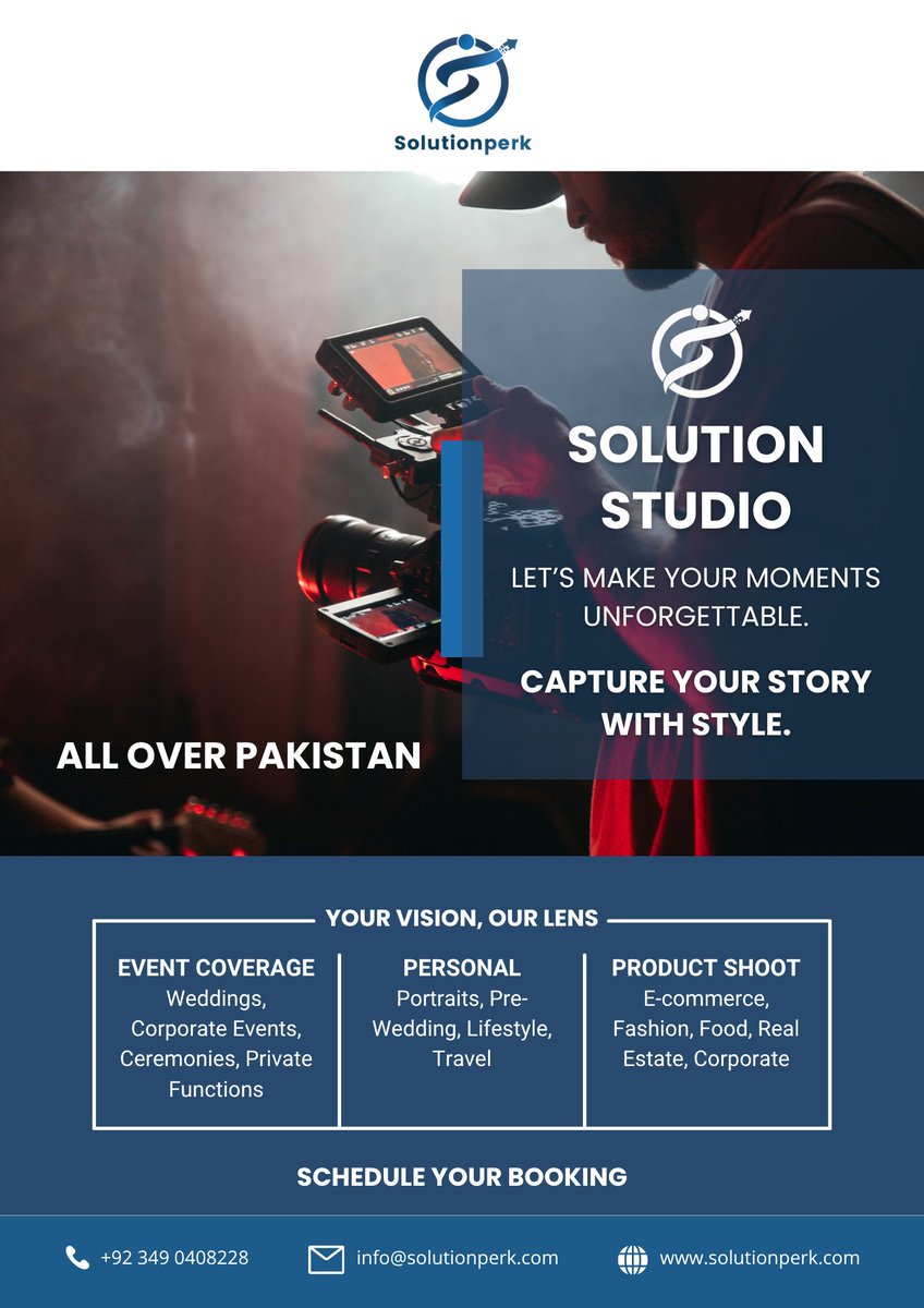 solutionperk's tweet image. Your one-stop studio for photography, videography, editing, and album creation because every moment deserves perfection.