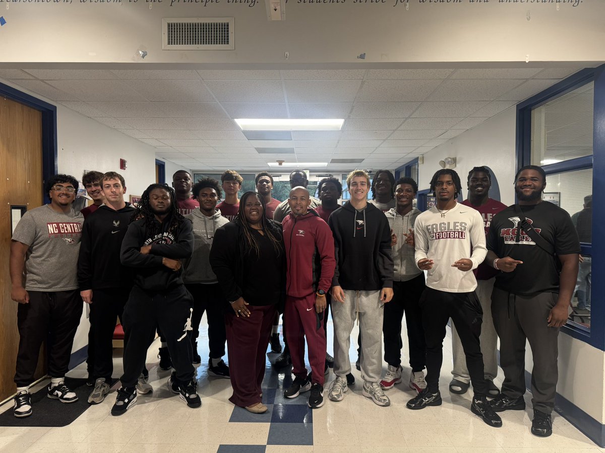 Pearsontown Elementary School (@ptownelem) on Twitter photo Special Thank you to <a href="/NCCU/">North Carolina Central University</a> and <a href="/NCCU_Football/">NC CENTRAL FB | π¦
ππ¦
</a> for joining us to clap our scholars into <a href="/PtownElem/">Pearsontown Elementary School</a> for 2nd quarter!! Special Thank you to <a href="/NCCU/">North Carolina Central University</a> and <a href="/NCCU_Football/">NC CENTRAL FB | π¦
ππ¦
</a> for joining us to clap our scholars into <a href="/PtownElem/">Pearsontown Elementary School</a> for 2nd quarter!!