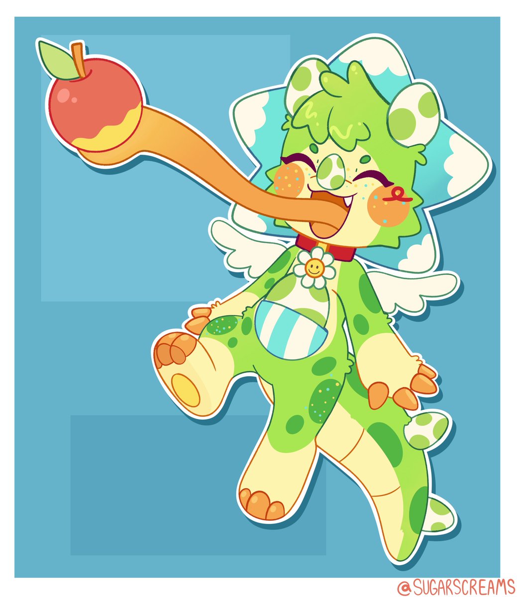 An apple a day.

Personal piece! Design by Crayon-Junkie on TH!  

#furry #furrySFW #furryart #digitalart #furryfandom #dino #dinosaur #cuteart #yoshicore #yoshi #triceratops #nintendoart