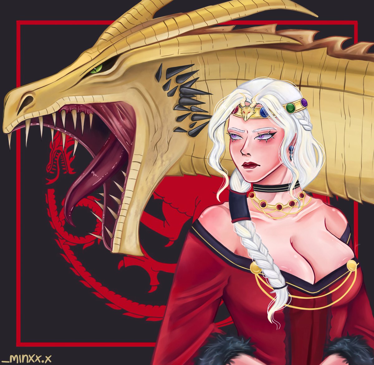 #RhaenyraWeek2025 Day 4: Fantastical elements.

An old drawing by me