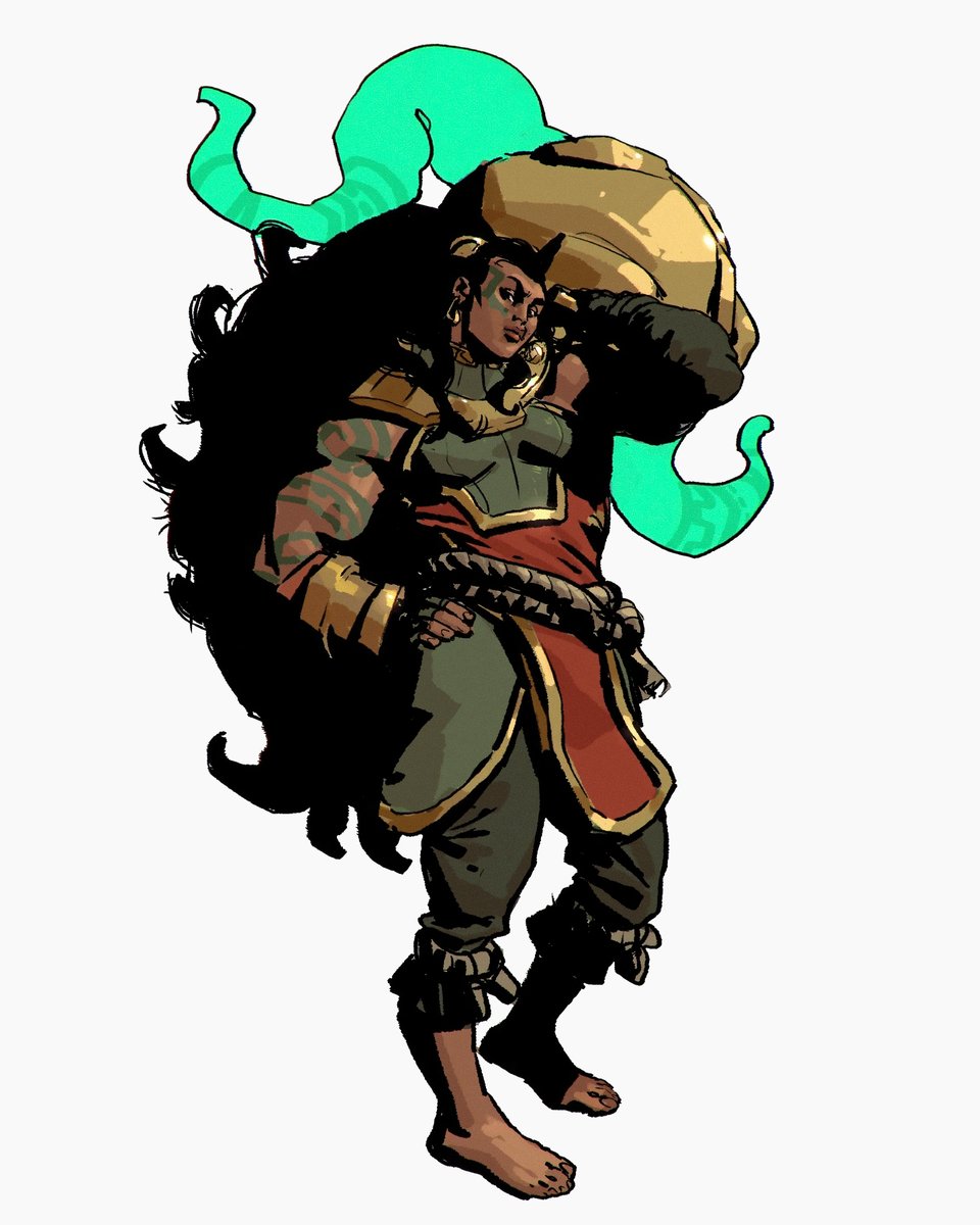 waywardcxnnibal's tweet image. Illaoi warm ups by Nico Lee Lazarus, done during his time on #2XKO.