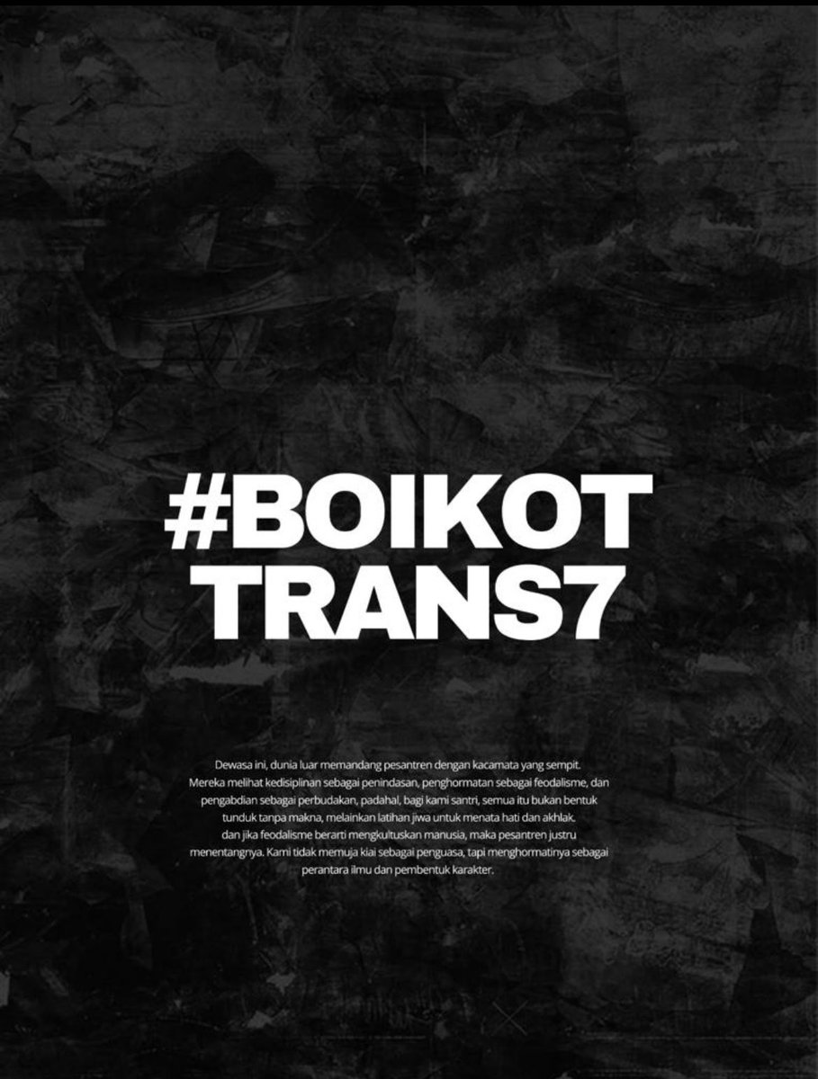 kang_beta's tweet photo. #BOIKOTTRANS7 #Trans7 ini menghina pesantren. Media yg tidak mengedukasi masyarakat. https://t.co/jtRCPorwfA