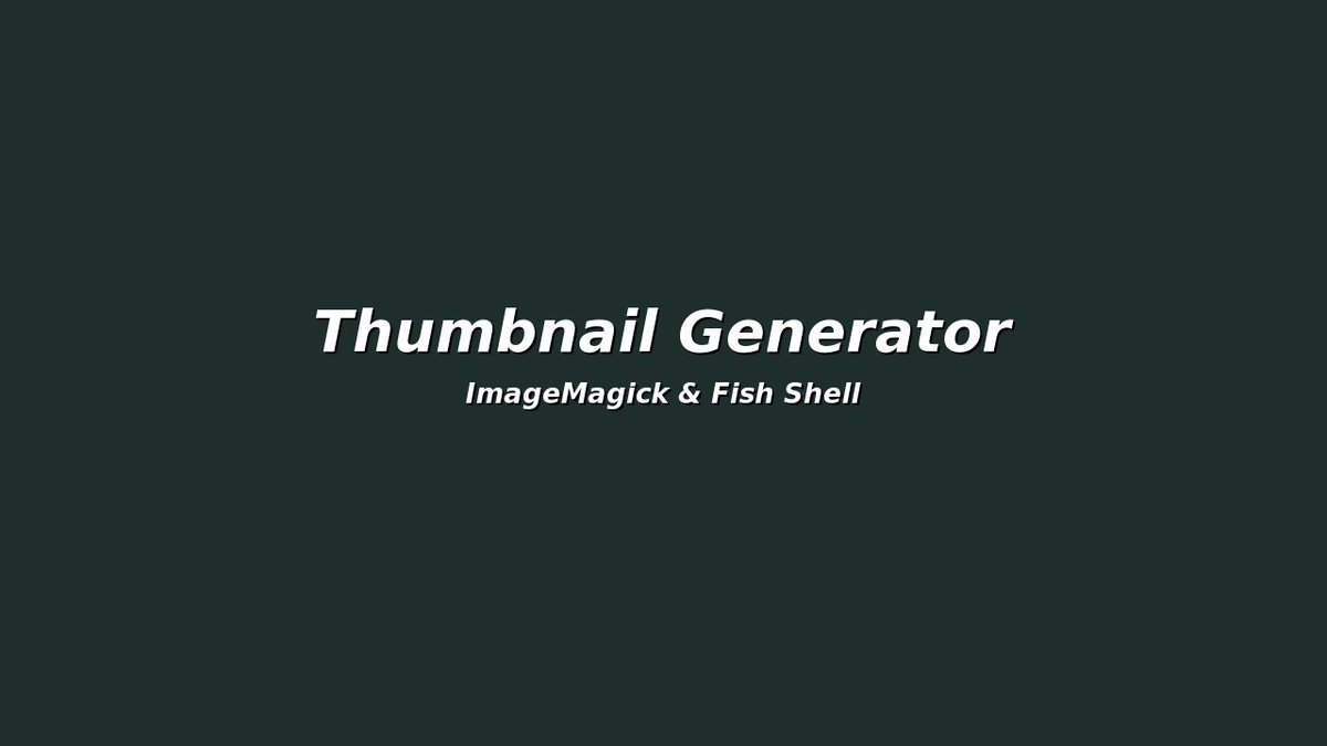 fit_nr's tweet image. Simple thumbnail generator script (Fish shell) using ImageMagick v6 #cli #fishshell #convert
gist.github.com/fitrifityanto/…