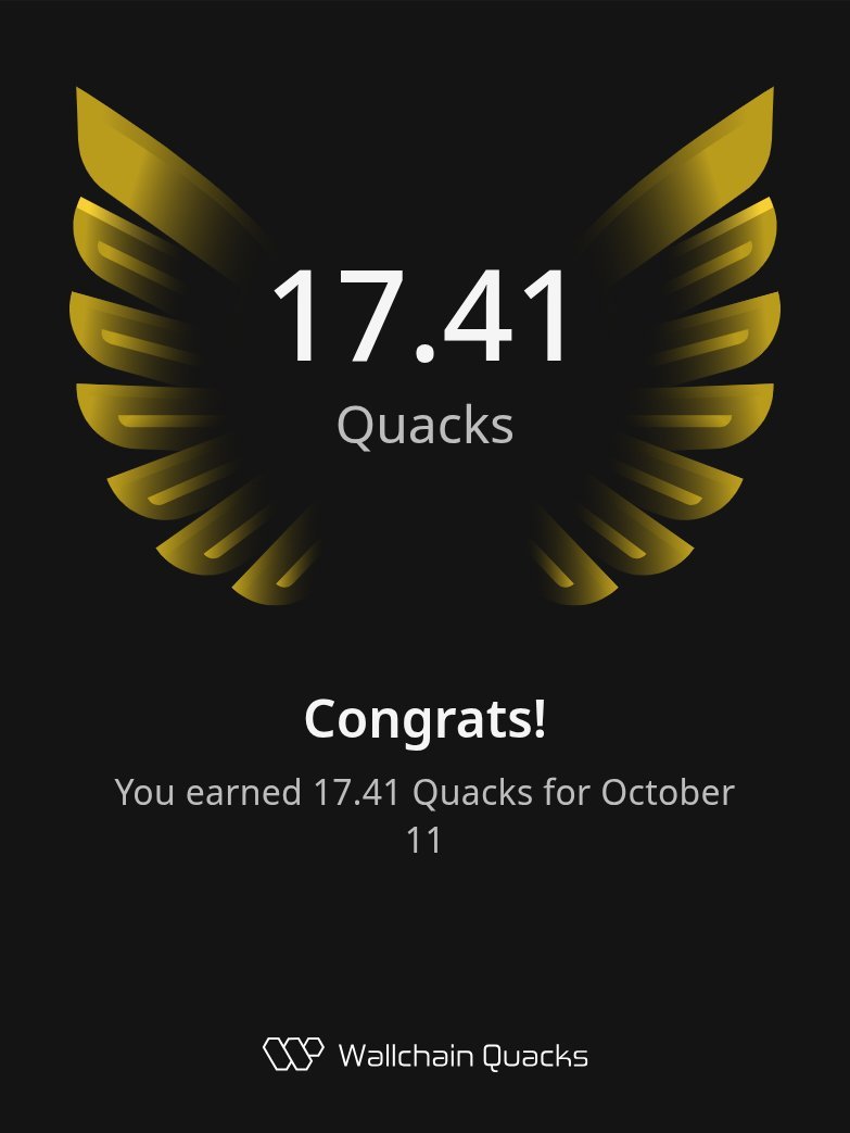 ArtvisionNFT's tweet image. gSpeed 🚀
I think quacks are coming in full speed 🥳🎉
Second day in a row collecting 17 quacks, I believe all thanks to the content I'm creating about Covalent ( @Covalent_HQ )
Lately I have been exploring SpeedRun platform, where you can create and launch a dapp simply by…