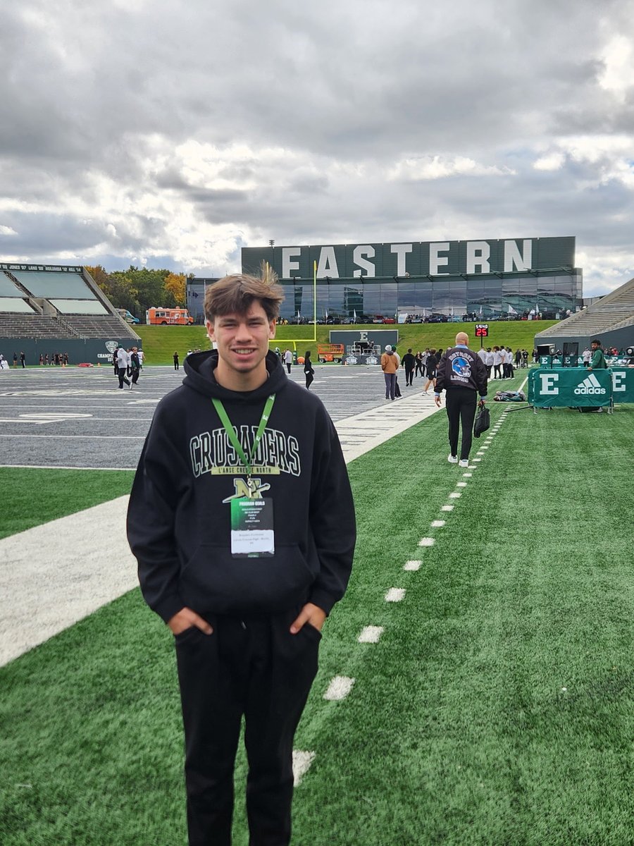 Had a great time at <a href="/EMUFB/">Eastern Michigan Football</a> this past weekend! The atmosphere was amazing and was a great game! Thank you for having me out! <a href="/EMUFBRecruiting/">EMU Football Recruiting</a> <a href="/CoachNeilHerman/">Neil Herman</a> <a href="/Coach_Creighton/">Chris Creighton</a> <a href="/CoachOmli/">Tate Omli</a> <a href="/CoachSDugan/">Sean Dugan</a> <a href="/BrentWiddows/">Brent Widdows</a>