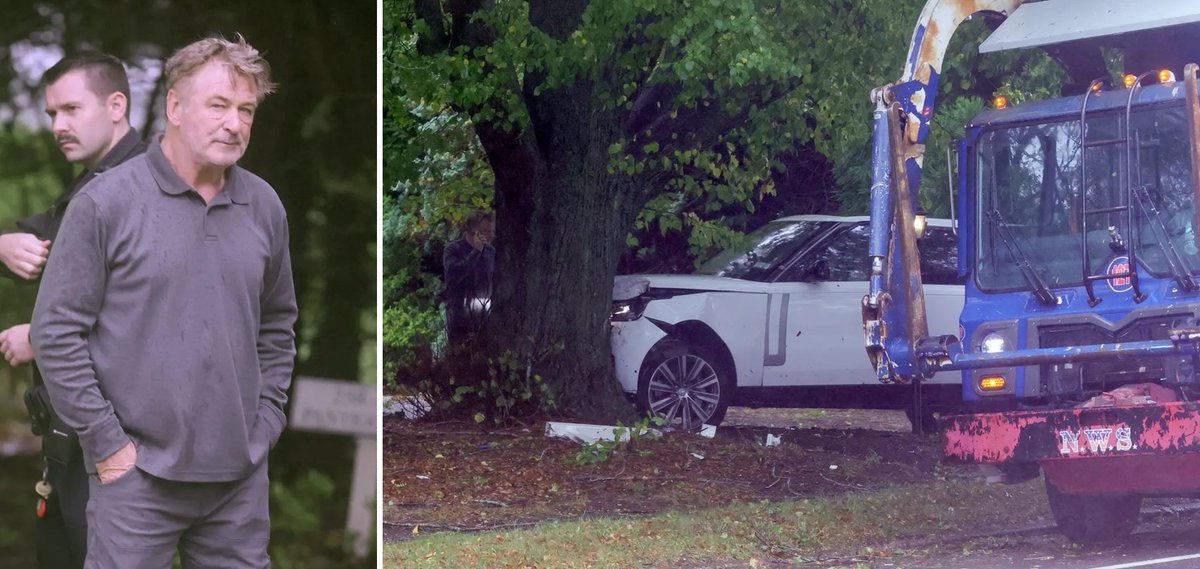 ExxAlerts's tweet image. BREAKING: 🚨 Alec and Stephen Baldwin CRASH INTO TREE in East Hampton, New York.