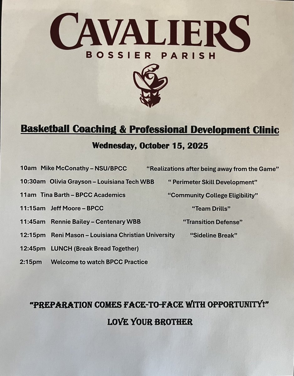 Just 2 days away from our Coaching Clinic - looking forward to seeing everyone!
Coaches and their topics listed below!
#KeepGrowingTheGame