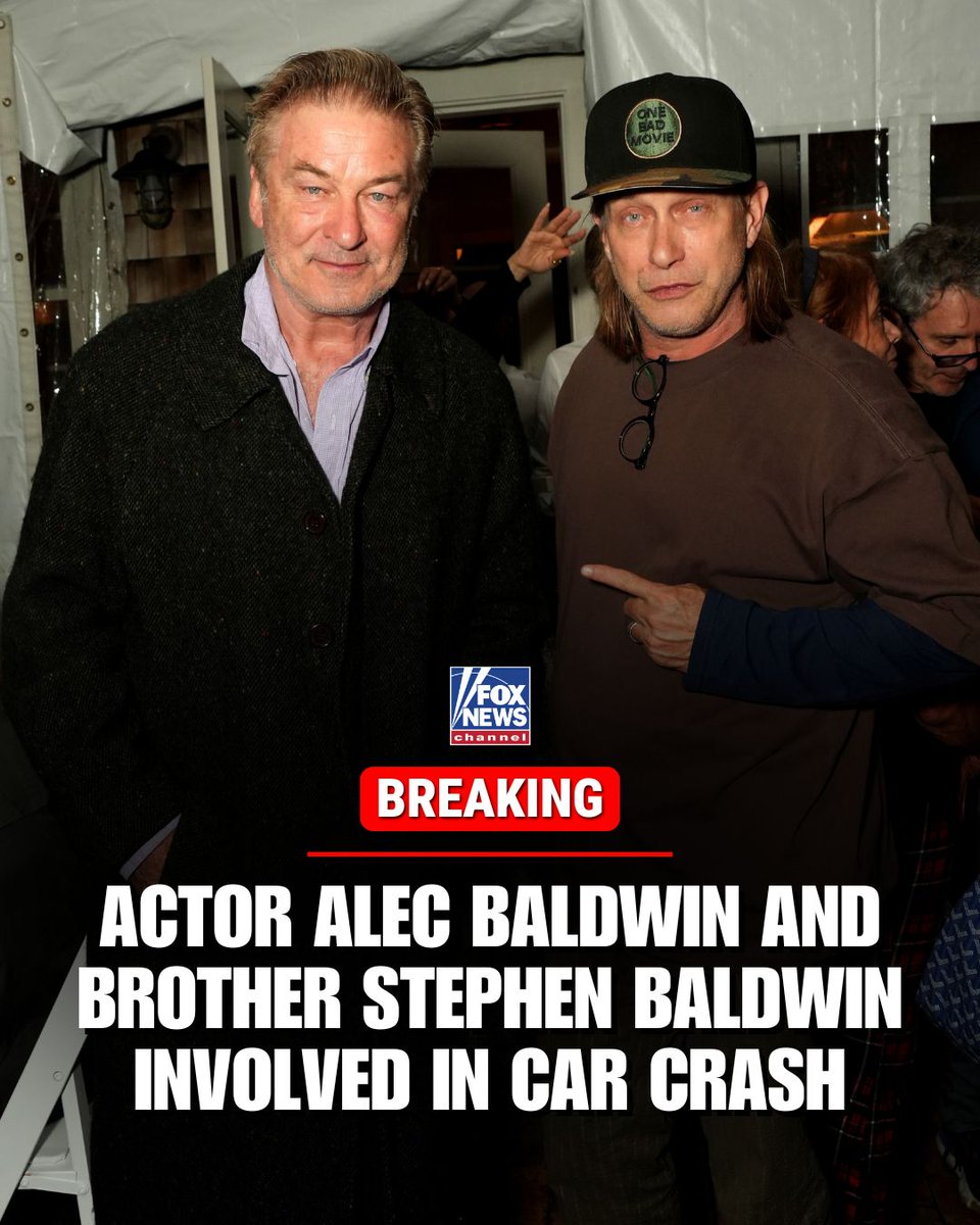 BREAKING: Actor Alec Baldwin and his brother Stephen were involved in a car crash in the Hamptons, reportedly hitting a tree head-on.