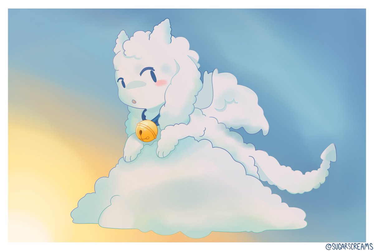 Soft to the touch. 

Personal mini scene drawing, design by Mite on TH!  

#furry #furrySFW #furryart #digitalart #furryfandom #cloudcore #sheepfurry #dragonart #fluffy #dreamy #softaesthetic