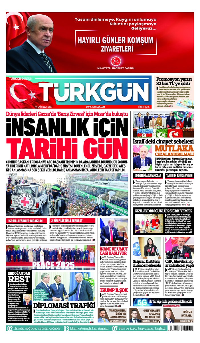 Gazetemizin 14 Ekim 2025 Salı baskısını inceleyebilirsiniz... #Türkgün #turkgungazetesi