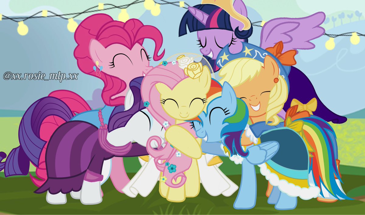 Rosie_Mlp's tweet image. Obviously can’t have a wedding without the best bridesmaids ever 💕✨ #manesix #fluttershy #fluttershymlp #mlp #mlpfanart
