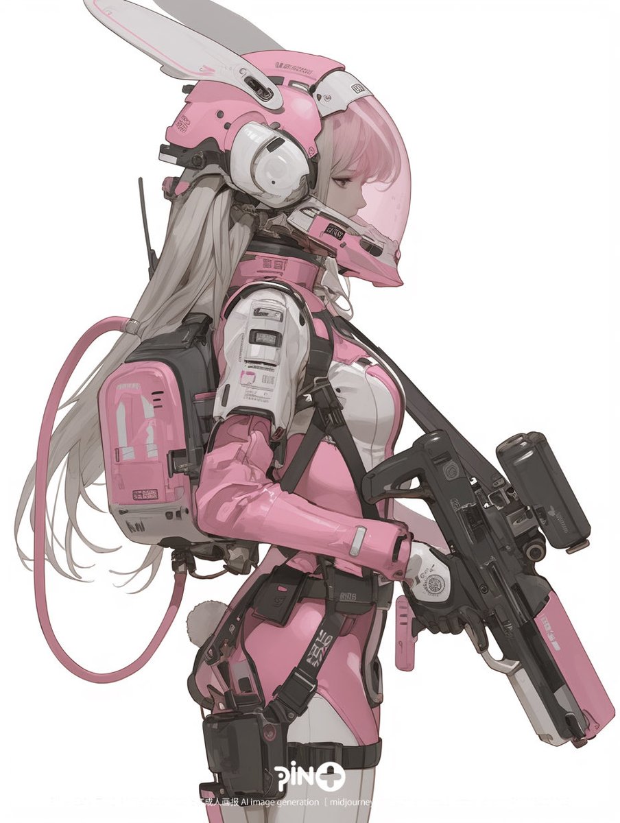 ふふ、

逃げても無駄よ。

このピンクの弾丸が、

君の心臓を

狙ってるんだから♪

pink bunny space force  android girl sci-fi mode 
桃色兎耳機械化宇宙軍
#pinkbunnyandroidgirl
#pink18comics 
#nijijournery