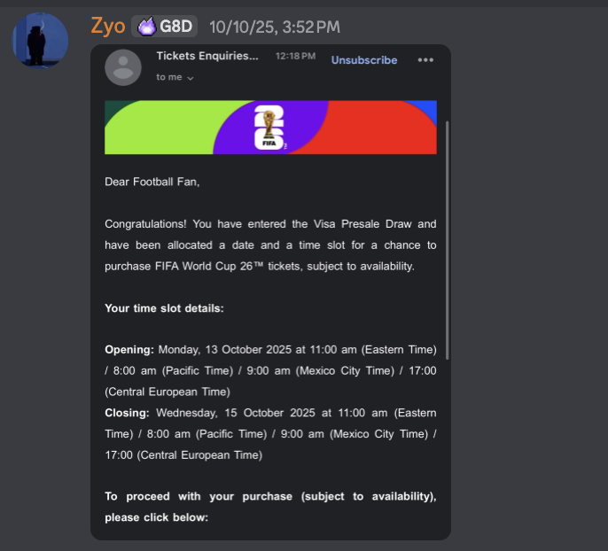 GatedFNF's tweet photo. The group went crazy on the FIFA lottery presale ⚽ 
 
So many members secured tickets for the finals. Sticking to that CAT 2/3 strategy paid off big time. 🔥  

Want in?  

Check the bio for your free trial at Gated.